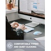 image:imageTECKNET Wireless Keyboard and Mouse Combo Mini Cordless Computer Keyboard and Mouse Set 24GHz Silent Adjustable 1600 DPI Quiet Click LagFree for Computer Laptop PC Windows Mac Chrome OSBlue  White
