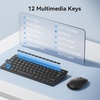 image:imageTECKNET Wireless Keyboard and Mouse Combo Mini Cordless Computer Keyboard and Mouse Set 24GHz Silent Adjustable 1600 DPI Quiet Click LagFree for Computer Laptop PC Windows Mac Chrome OSBlack