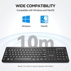 image:imageTECKNET Wireless Keyboards Support 24G USB and Bluetooth  Full Size Computer Keyboards with Number Pad Multi Device for PC Desktop Laptop Tablet 105 Days Standby Time BlackBlack