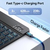 image:imageTECKNET for iPad A16 11th10th Generation Case with Keyboard 7 Color Backlight Detachable Wireless Bluetooth Keyboard Case with Pencil Holder for iPad 20252022 Thin amp Light BlackStandard
