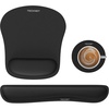 image:imageTECKNET 3in1 Mouse Pad with Wrist Rest amp Keyboard Pad Set  Memory Foam Keyboard and Mouse pad for Desk Laptop Computer  Mousepads amp Wrist Rests for Office or GamingBlack