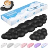 image:imageTECKNET Cloud Keyboard Wrist Rest Set Cloud Wrist Rest with NonSlip Base PU Leather Wrist Pad for Keyboard with Ergonomic Memory Foam for Computer Laptop Office Gaming and Pain Relief WhiteBlack