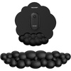 image:imageTECKNET Cloud Mouse Pad with Wrist Rest Ergonomic Cloud Wrist Rest with NonSlip Base PU Leather Memory Foam Mouse Pad Wrist Support for Keyboard and Mouse Pain Relief for Typing Gaming WhiteBlack