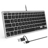 image:imageTECKNET Wired Keyboard for MacOS Devices with Dual Interface Slim Mac Keyboard Comfortable Ergonomic Typing Angle amp Stable Connection for PCLaptop Compatible with MacBook iMac Mac Black Gray