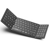 image:imageTECKNET Wireless Foldable Bluetooth Keyboard Rechargeable Portable Keyboards for Travel with Number Pad FullSize Connect Up to 3 Devices for iPad Tablet Smartphone Laptop PC Windows GreyGrey