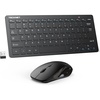 image:imageTECKNET Wireless Keyboard and Mouse Combo Mini Cordless Computer Keyboard and Mouse Set 24GHz Silent Adjustable 1600 DPI Quiet Click LagFree for Computer Laptop PC Windows Mac Chrome OSBlack