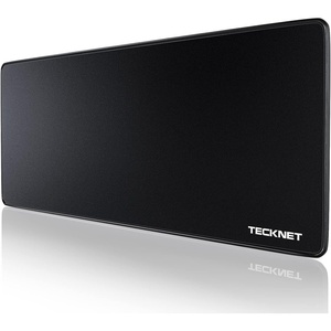 image:imageTECKNET Large Gaming Mouse Pad with Superior MicroWeave ClothExtended Desk Mousepad with Stitched EdgesNonSlip BaseWater Resist Keyboard Pad for GamerOffice amp Home354X 158inBlackLarge