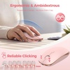 image:imageTECKNET Wireless MouseRechargeable Slim Portable Silent Computer Mouse with 24GHz USB ReceiverQuiet amp Lightweight Long Battery Life Optical Mice for NotebookPCLaptopComputerRose pink