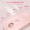 image:imageTECKNET Wireless MouseRechargeable Slim Portable Silent Computer Mouse with 24GHz USB ReceiverQuiet amp Lightweight Long Battery Life Optical Mice for NotebookPCLaptopComputerRose pink