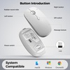image:imageTECKNET Wireless MouseRechargeable Slim Portable Silent Computer Mouse with 24GHz USB ReceiverQuiet amp Lightweight Long Battery Life Optical Mice for NotebookPCLaptopComputerSilver white