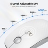 image:imageTECKNET Wireless MouseRechargeable Slim Portable Silent Computer Mouse with 24GHz USB ReceiverQuiet amp Lightweight Long Battery Life Optical Mice for NotebookPCLaptopComputerSilver white