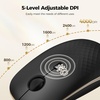 image:imageTECKNET Wireless MouseRechargeable Slim Portable Silent Computer Mouse with 24GHz USB ReceiverQuiet amp Lightweight Long Battery Life Optical Mice for NotebookPCLaptopComputerBlack gold