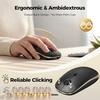image:imageTECKNET Wireless MouseRechargeable Slim Portable Silent Computer Mouse with 24GHz USB ReceiverQuiet amp Lightweight Long Battery Life Optical Mice for NotebookPCLaptopComputerBlack gold