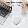 image:imageTECKNET Wireless MouseRechargeable Slim Portable Silent Computer Mouse with 24GHz USB ReceiverQuiet amp Lightweight Long Battery Life Optical Mice for NotebookPCLaptopComputerSilver white