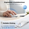 image:imageTECKNET Wireless MouseRechargeable Slim Portable Silent Computer Mouse with 24GHz USB ReceiverQuiet amp Lightweight Long Battery Life Optical Mice for NotebookPCLaptopComputerSilver white