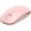 image:imageTECKNET Wireless MouseRechargeable Slim Portable Silent Computer Mouse with 24GHz USB ReceiverQuiet amp Lightweight Long Battery Life Optical Mice for NotebookPCLaptopComputerRose pink