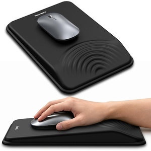 image:imageErgonomic Mouse Pad with Wrist Rest Mousepad with Wrist Support with Builtin Memory Foam and Ergonomic Slope Design Relieves Carpal Tunnel Syndrome PainDesk Computer Office Gaming Mouse PadsBlack