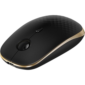 image:imageTECKNET Wireless MouseRechargeable Slim Portable Silent Computer Mouse with 24GHz USB ReceiverQuiet amp Lightweight Long Battery Life Optical Mice for NotebookPCLaptopComputerBlack gold