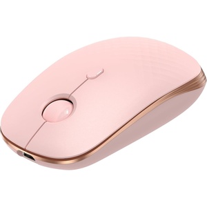 image:imageTECKNET Wireless MouseRechargeable Slim Portable Silent Computer Mouse with 24GHz USB ReceiverQuiet amp Lightweight Long Battery Life Optical Mice for NotebookPCLaptopComputerRose pink