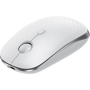 image:imageTECKNET Wireless MouseRechargeable Slim Portable Silent Computer Mouse with 24GHz USB ReceiverQuiet amp Lightweight Long Battery Life Optical Mice for NotebookPCLaptopComputerSilver white
