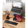 image:imageTECKNET Folding Bluetooth Keyboard with Touchpad Portable Wireless Keyboard MultiDevice Keyboard Connects Up to 3 Devices Rechargeable Travel Keyboard for iPhone iPad Tablet Laptop iOS Android Win