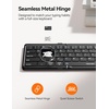 image:imageTECKNET Folding Bluetooth Keyboard with Touchpad Portable Wireless Keyboard MultiDevice Keyboard Connects Up to 3 Devices Rechargeable Travel Keyboard for iPhone iPad Tablet Laptop iOS Android Win