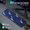 image:imageTECKNET Wired KeyboardSilent USB Keyboard for OfficeSpillResistantSlim FullSize Membrane LayoutPlug and Play for PCLaptopMacRGB Backlit