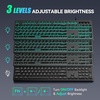 image:imageTECKNET Wired KeyboardSilent USB Keyboard for OfficeSpillResistantSlim FullSize Membrane LayoutPlug and Play for PCLaptopMacRGB Backlit