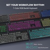 image:imageTECKNET Wired KeyboardSilent USB Keyboard for OfficeSpillResistantSlim FullSize Membrane LayoutPlug and Play for PCLaptopMacRGB Backlit