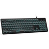 image:imageTECKNET Wired KeyboardSilent USB Keyboard for OfficeSpillResistantSlim FullSize Membrane LayoutPlug and Play for PCLaptopMacRGB Backlit