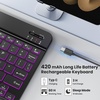 image:imageTECKNET Bluetooth iPad Keyboard Mini Portable Keyboard with Backlit Slim Quiet Keyboard Rechargeable Wireless Keyboard for iPad A16 11th 10th Generation iPad Pro Air Computer for All iOSAndroidBlack