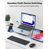 image:imageTECKNET Foldable Keyboard and Mouse Travel Keyboard and Mouse Rechargeable 24GDual Bluetooth Keyboards Combo for Business Travel for WindowsMaciOSAndriod iPadLaptop