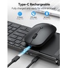 image:imageTECKNET Foldable Keyboard and Mouse Travel Keyboard and Mouse Rechargeable 24GDual Bluetooth Keyboards Combo for Business Travel for WindowsMaciOSAndriod iPadLaptop