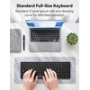 image:imageTECKNET Foldable Keyboard and Mouse Travel Keyboard and Mouse Rechargeable 24GDual Bluetooth Keyboards Combo for Business Travel for WindowsMaciOSAndriod iPadLaptop