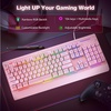 image:imageTECKNET Gaming Keyboard USB Wired Computer Keyboard 15Zone RGB Illumination IP32 Water Resistance 25 Antighosting Keys AllMetal Panel Whisper Quiet Gaming SwitchPink