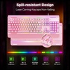 image:imageTECKNET Wired Gaming Keyboard Black amp Pink  2pcs