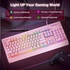 image:imageTECKNET Wired Gaming Keyboard Black amp Pink  2pcs