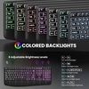 image:imageTECKNET Wired Keyboard and Mouse Combo 7 Color Backlit Large Print Ergonomic Keyboard with Wrist Rest USB Plug amp Play Silent Keyboard Mouse Set for Computer Mac Laptop PC Windows