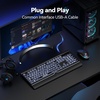 image:imageTECKNET Wired Keyboard and Mouse Combo 7 Color Backlit Large Print Ergonomic Keyboard with Wrist Rest USB Plug amp Play Soft Typing Silent Keyboard Mouse Set for ComputerWindows Mac