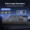 image:imageTECKNET Wired Keyboard and Mouse Combo 7 Color Backlit Large Print Ergonomic Keyboard with Wrist Rest USB Plug amp Play Soft Typing Silent Keyboard Mouse Set for ComputerWindows Mac