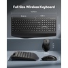 image:imageTECKNET Wireless Keyboard and Mouse Combo Ergonomic 24G Ergonomic Keyboard and Mouse with Wrist Rest amp Phone Tablet Holder