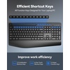 image:imageTECKNET Wireless Keyboard and Mouse Combo Ergonomic 24G Ergonomic Keyboard and Mouse with Wrist Rest amp Phone Tablet Holder