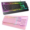 image:imageTECKNET Wired Gaming Keyboard Black amp Pink  2pcs