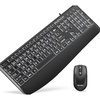 image:imageTECKNET Wired Keyboard and Mouse Combo 7 Color Backlit Large Print Ergonomic Keyboard with Wrist Rest USB Plug amp Play Silent Keyboard Mouse Set for Computer Mac Laptop PC Windows