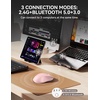 image:imageTECKNET Bluetooth Mouse  USB  BT1  BT2  Wireless Mouse for Laptop Silent Click Ergonomic Design 4800 DPI Computer Mice Wireless Dual Mode for Laptop Computer iPad MacBookPink