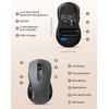 image:imageTECKNET Bluetooth Mouse  USB  BT1  BT2  Wireless Mouse for Laptop Silent Click Ergonomic Design 4800 DPI Computer Mice Wireless Dual Mode for Laptop Computer iPad MacBookLight Grey