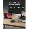 image:imageTECKNET Bluetooth Mouse  USB  BT1  BT2  Wireless Mouse for Laptop Silent Click Ergonomic Design 4800 DPI Computer Mice Wireless Dual Mode for Laptop Computer iPad MacBookBlack