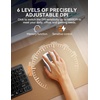 image:imageTECKNET Bluetooth Mouse  USB  BT1  BT2  Wireless Mouse for Laptop Silent Click Ergonomic Design 4800 DPI Computer Mice Wireless Dual Mode for Laptop Computer iPad MacBookGrayish White