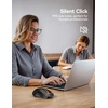 image:imageTECKNET Bluetooth Mouse  USB  BT1  BT2  Wireless Mouse for Laptop Silent Click Ergonomic Design 4800 DPI Computer Mice Wireless Dual Mode for Laptop Computer iPad MacBookBlack