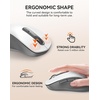 image:imageTECKNET Bluetooth Mouse  USB  BT1  BT2  Wireless Mouse for Laptop Silent Click Ergonomic Design 4800 DPI Computer Mice Wireless Dual Mode for Laptop Computer iPad MacBookGrayish White